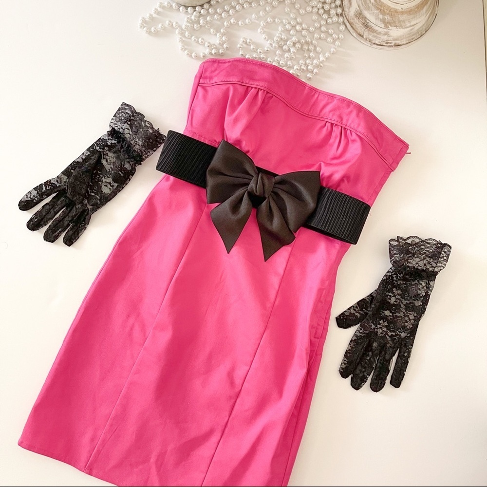 H&M Pink Strapless Mini Dress